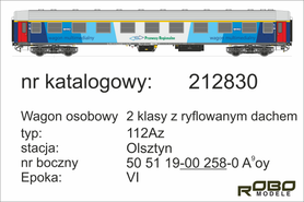 Robo 212830 Wagon multimedialny 2 klasy 112Az Przewozy Regionalne st. Olsztyn
