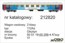 Robo 212820 Wagon 2 klasy 112Az Przewozy Regionalne st. Olsztyn