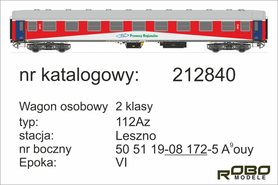 Robo 212840 Wagon 112Az 2 klasy Przewozy Regionalne st. Leszno
