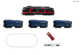 Zestaw startowy cyfrowy Lokomotywa 232 i 3 wagony samowyładowcze PKP Cargo Cargounit Roco 51342