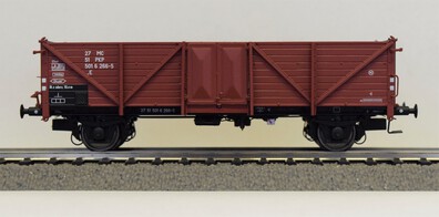 Wagon towarowy typu Klagenfurt z metalowymi drzwiami i zastrzałami brązowy PKP Exact 20334