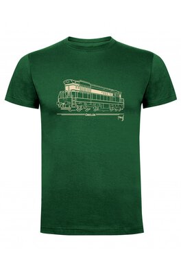 Koszulka zielona - lokomotywa ČMELÁK