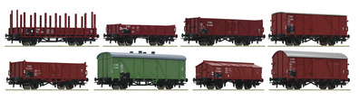 Zestaw 8 wagonów towarowych CZD Roco 44001