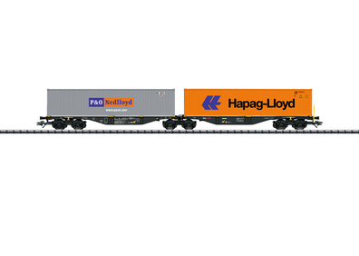 Wagon platforma Sggrss 80 z kontenerami P&O Nedlloyd oraz Hapag-Lloyd Marklin 47807
