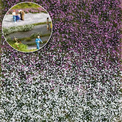 Segment krajobrazu Kwiaty letnie biało-fioletowe Busch 3548
