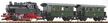 Zestaw startowy z lokomotywą BR 80 i wagonami pasażerskimi, z dźwiękiem i dymem (skala G) PIKO 37125 (1)