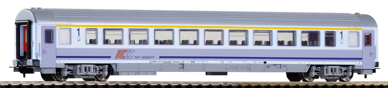 Wagon pasażerski 1 klasa PKP InterCity (dł. 1:100) PIKO 58663-3 (1)