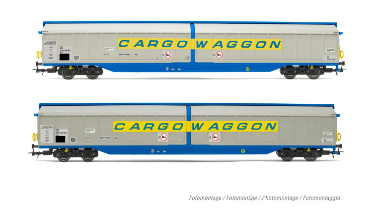 Zestaw 2 wagonów krytych Cargowaggon RIVA-HR6599 (1)